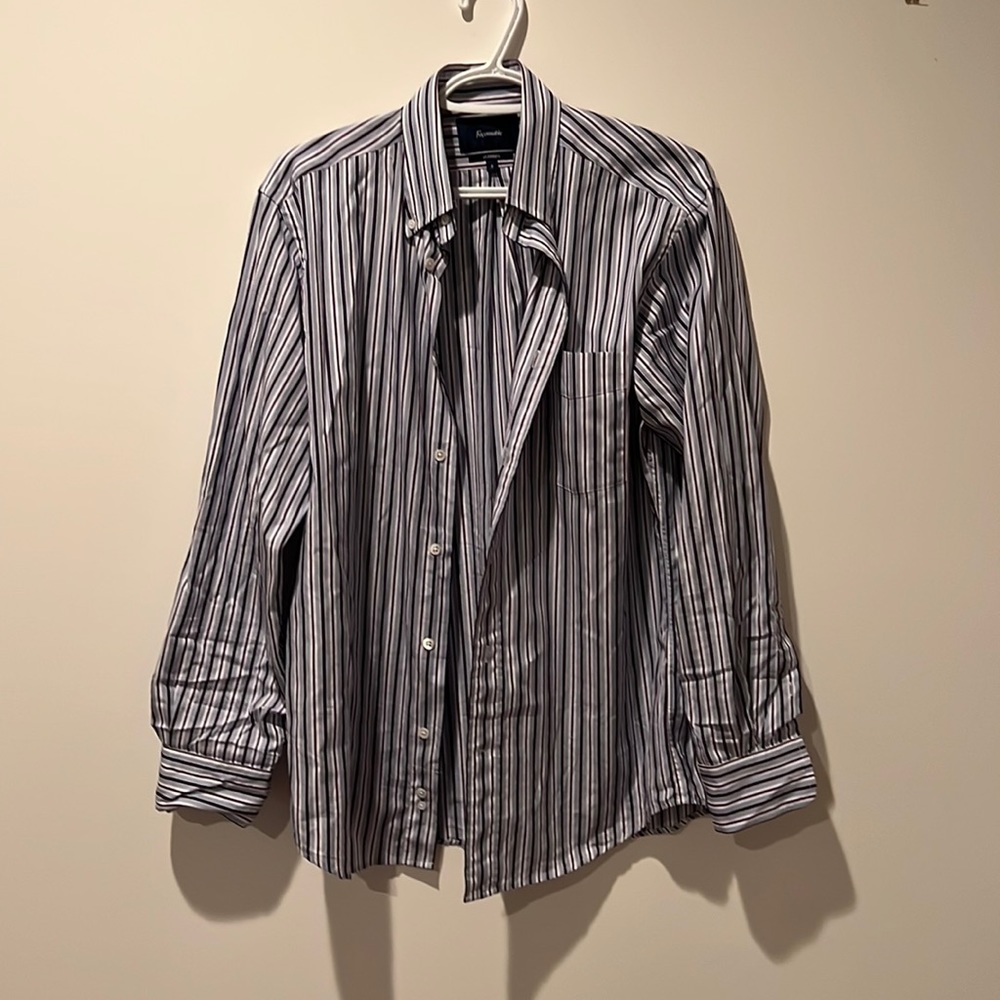 Faconnable blue/purple strip dress shirt